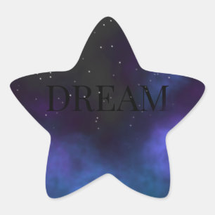 Sticker Étoile Dream Space Nebula Grande horloge