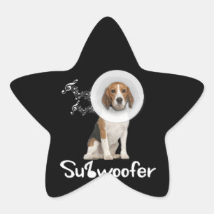 Sticker Étoile Drôle Beagle Amoureux des chiens Sous-Woofer Cadea