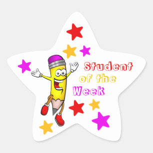 Sticker Étoile Enfants mignonnes et colorées Étudiant de la semai