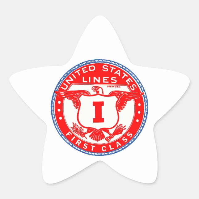Sticker Étoile États-Unis Première classe (Devant)