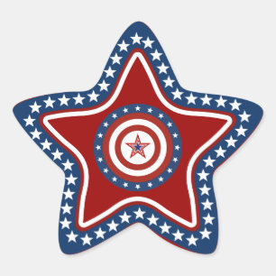 Sticker Étoile Étoile patriotique américaine