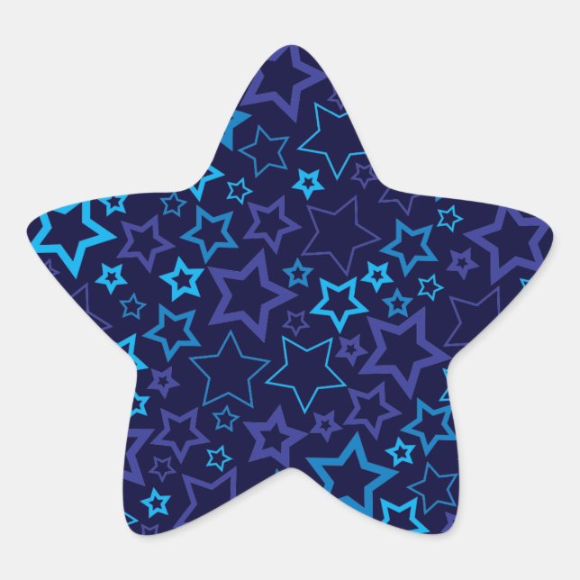 Sticker Étoile Étoiles bleues (Devant)