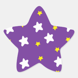 Sticker Étoile Étoiles heureuses pourpres
