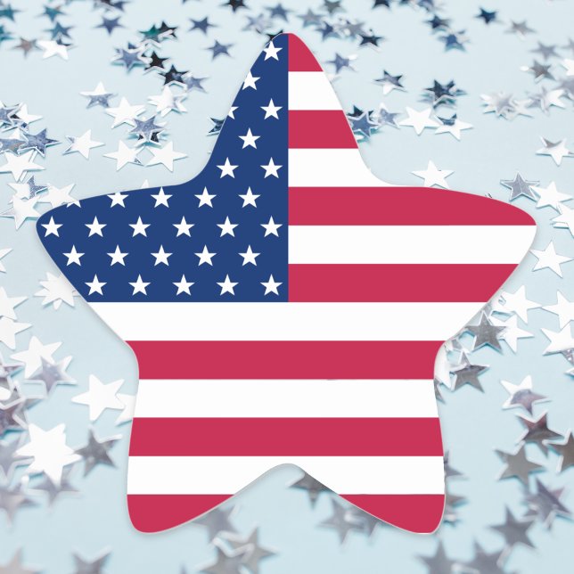 Sticker Étoile Étoiles patriotiques américaines Stripes Stick Dra (USA American Patriotic Stars Stripes Flag Sticker)