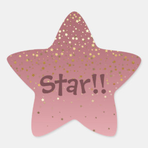 Sticker Étoile Étoiles Roses "Star"