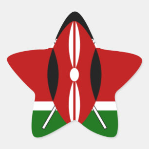 Sticker Étoile Faites-le Kenyan magnifique Inspirational Flag cou