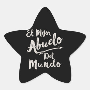 Sticker Étoile Fête des pères d'EL Mejor Abuelo Del Mundo Grandpa