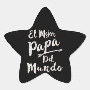Sticker Étoile Fête des pères d'EL Mejor Papa Del Mundo Dad