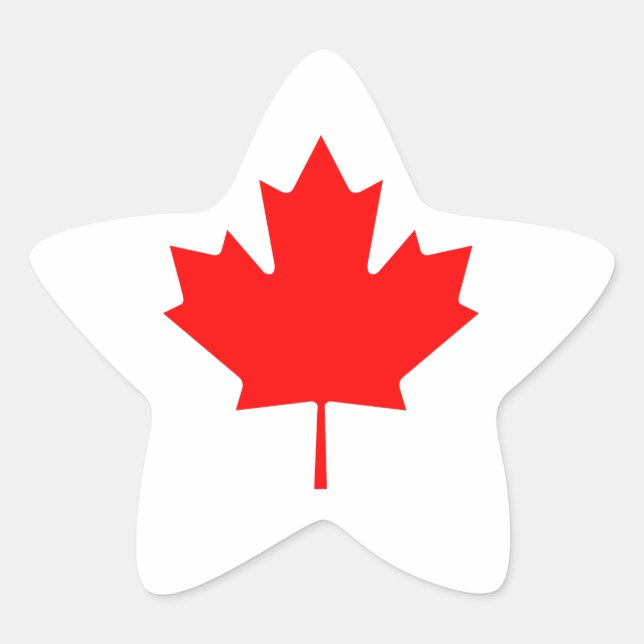Sticker Étoile Feuille d'érable du Canada (Devant)
