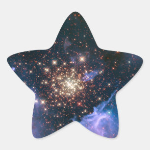 Sticker Étoile Feux d'artifice dans l'étoile de l'espace Autocoll