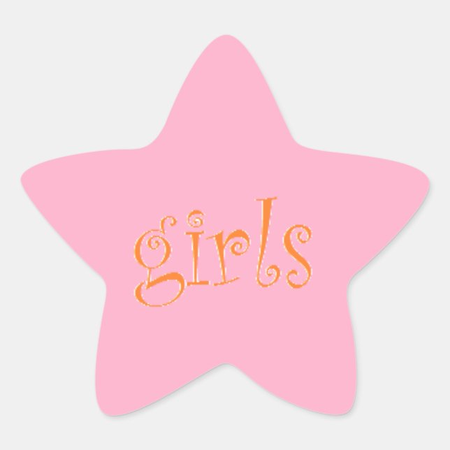 Sticker Étoile filles (Devant)