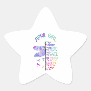 Sticker Étoile Filles Dragonfly April Girl Whischoi à elle