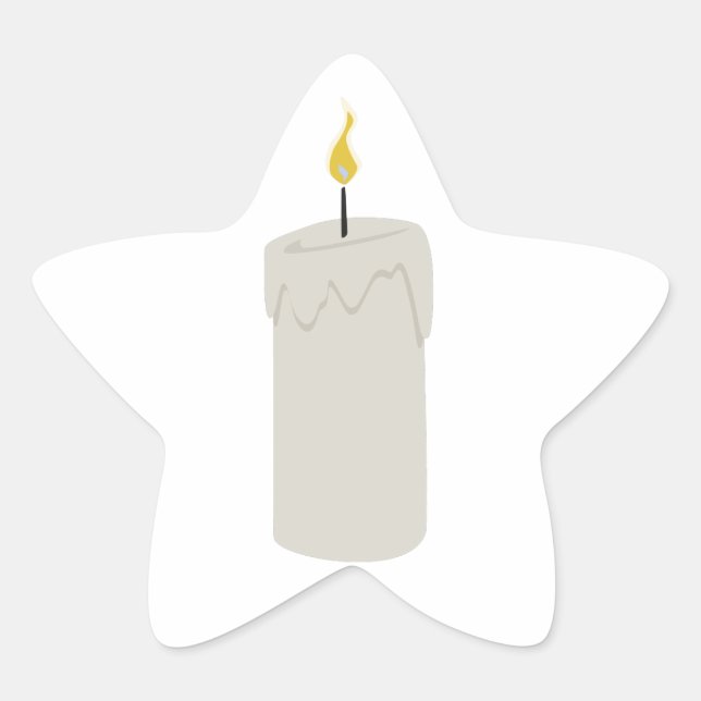 Sticker Étoile flamme de bougie (Devant)