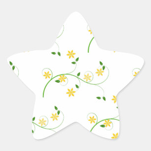 Sticker Étoile Flore et Fleurs