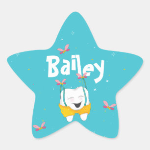 Sticker Étoile Flying Magic Fairy Tooth Blue