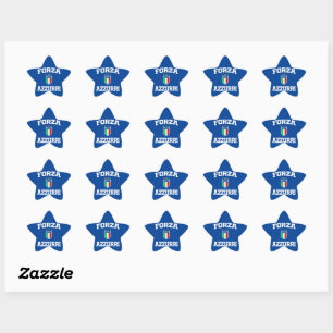 Sticker Étoile Forza Azzurri Italie Jersey 2021 Funs