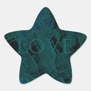 Sticker Étoile French Blue Love Mange Jouer Couleurs de fleurs po