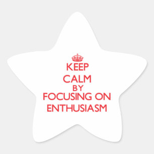 Sticker Étoile Gardez le calme en se concentrant dessus sur