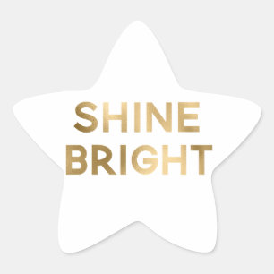 Sticker Étoile Glam Or brillant Noël brillant