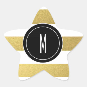 STICKER ÉTOILE GOLD FOIL STRIPES   MONOGRAM NOIR