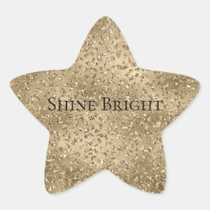 Sticker Étoile Gold Glam Glitzy Parties scintillant Empreinte de