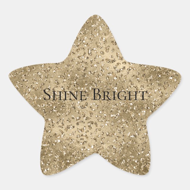 Sticker Étoile Gold Glam Glitzy Parties scintillant Empreinte de  (Devant)
