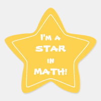 Gold Math Star Student