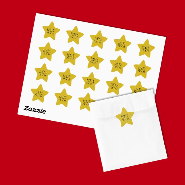 Sticker Étoile Gold Star Awards Night Joyeux Anniversaire (Créateur téléchargé)