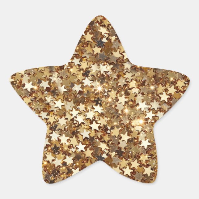Sticker Étoile Gold Stars Confetti (Devant)