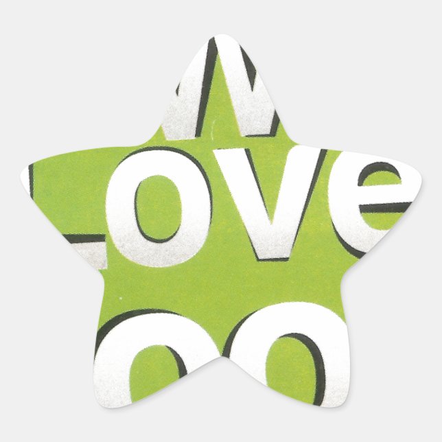 Sticker Étoile Green Grub Club : We Heart Food Design (Devant)