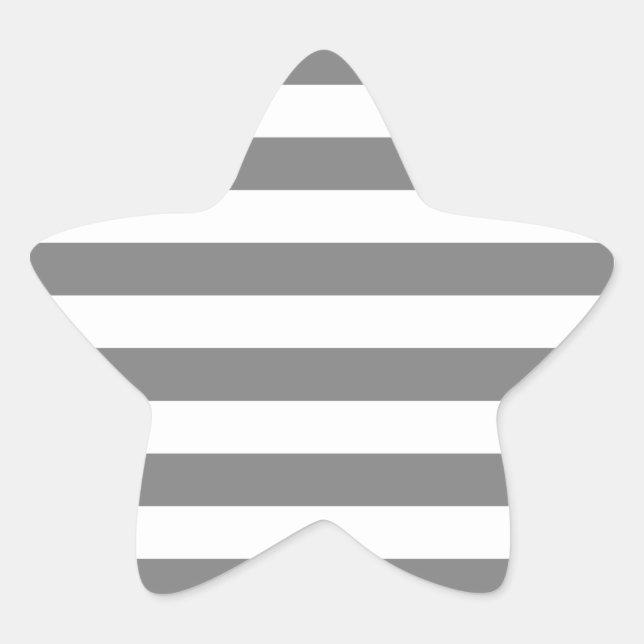 Sticker Étoile Gris et blanc (Devant)