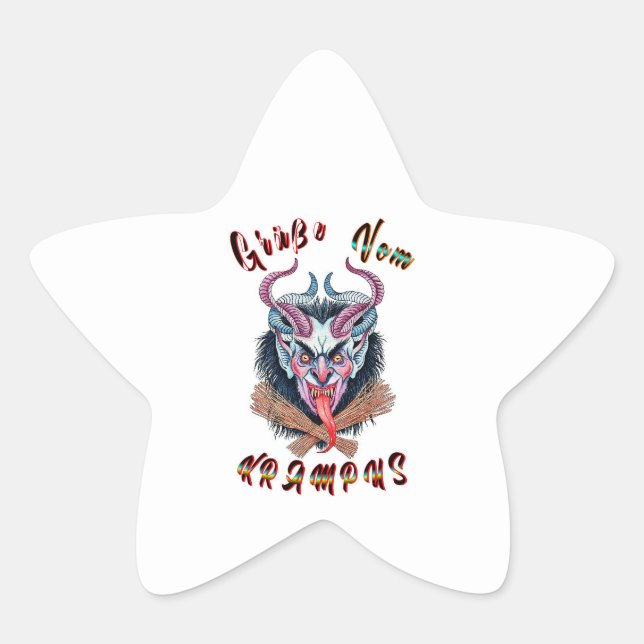 Sticker Étoile Grüße Vom Krampus Yule Devil Décembre Krampusnacht (Devant)