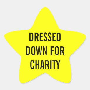 Sticker Étoile Habillé Pour Charity Star