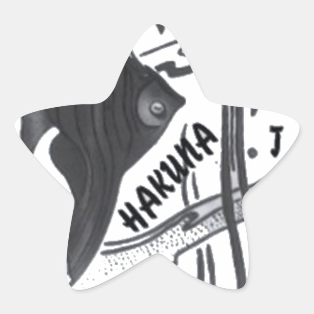 Sticker Étoile Hakuna Matata Fish Art Imprimer (Devant)