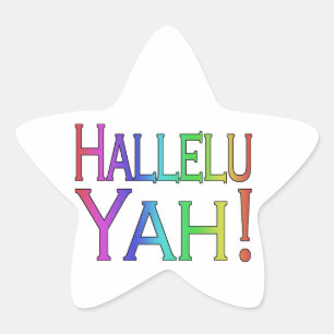 Sticker Étoile Hallelu Yah ! (arc-en-ciel)