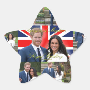 Sticker Étoile Harry et Meghan Royal Mariage Pro Montage photo