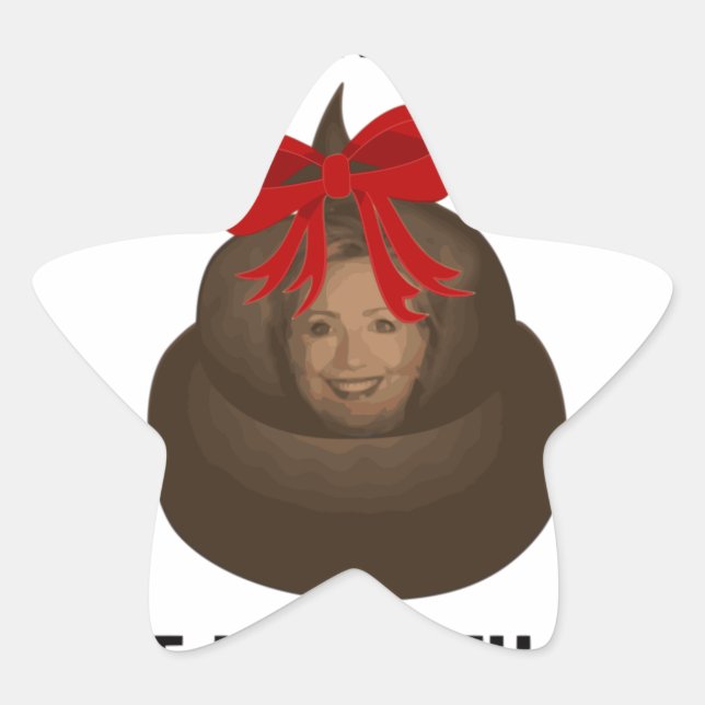 Sticker Étoile Hillary Poop (Devant)