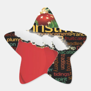 Sticker Étoile HoHo ! Merry Christmas TOXITS et Happy New Year