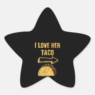 Sticker Étoile Hommes J'Aime Son Taco Matching Couple Cinco De Ma