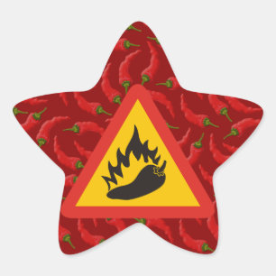 Sticker Étoile Hot pepper danger