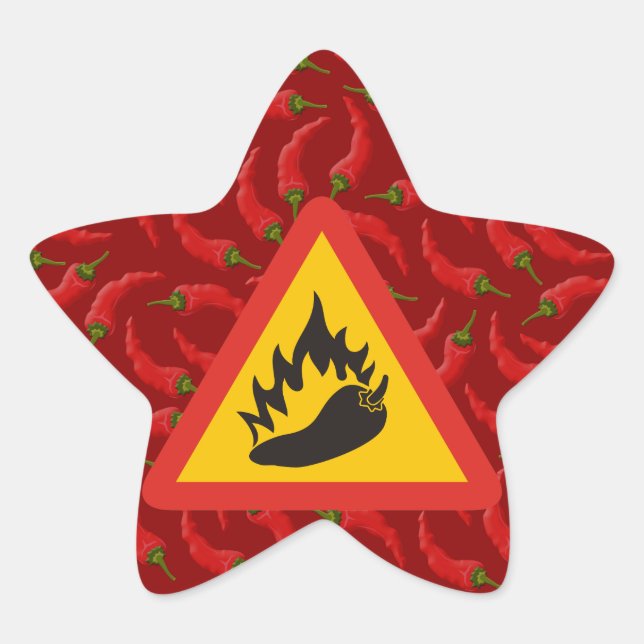 Sticker Étoile Hot pepper danger (Devant)