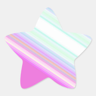 Sticker Étoile Hot Pink and White Strips