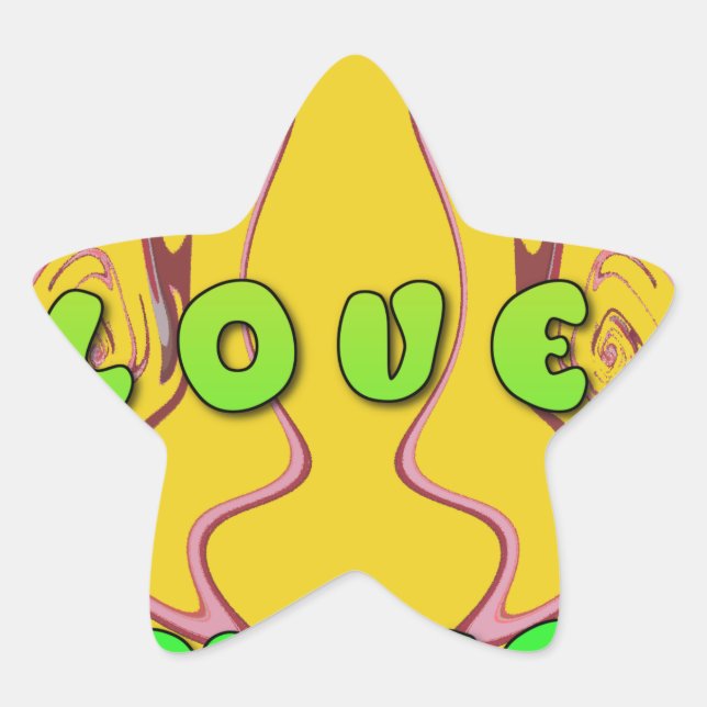 Sticker Étoile I love Jamaica (Devant)