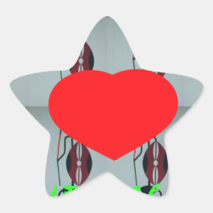 Sticker Étoile I Love Kenya Art Print