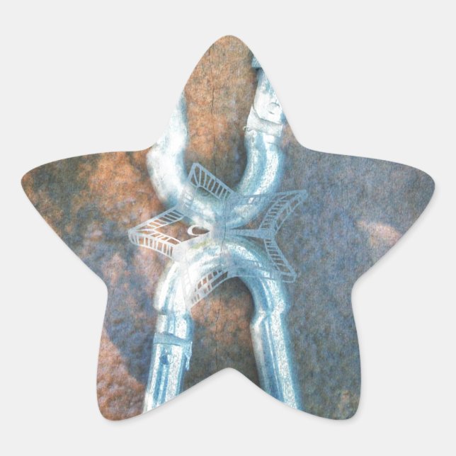 Sticker Étoile Impression d'art Carabiners liés (Devant)