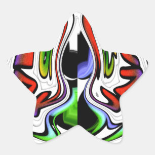 Sticker Étoile Impression d'art profil Abstrait