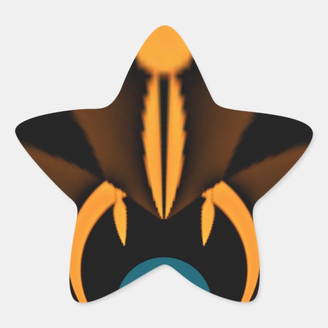 Sticker Étoile Impression de contraste de couleur Abstraite (Devant)