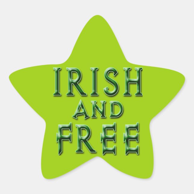 Sticker Étoile IRLANDE et GRATUIT pour la Saint Patrick (Devant)