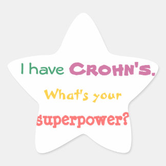 Sticker Étoile J'ai Crohn. Quel est votre super-pouvoir ? autocol