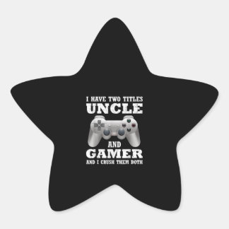 Sticker Étoile J'Ai Deux Titres Uncle Gamer Funny Gamer